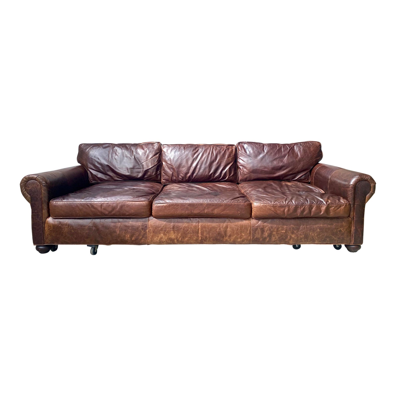 Restoration Hardware Lancaster Leather Sofa Chairish