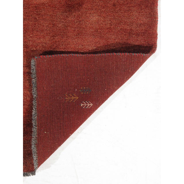 1980s Vintage Hand-Knotted Persian Gabbeh Rug 7'8" X 10'3" For Sale - Image 5 of 5