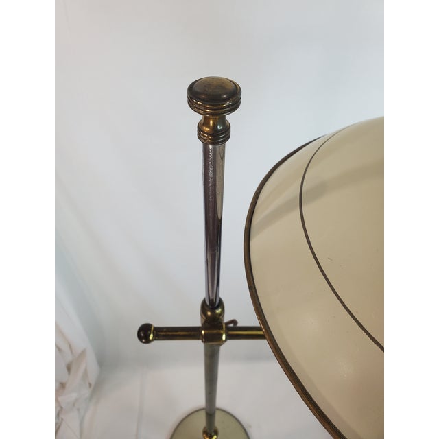 Art Deco Gerald Thurston Swing Arm Flying Saucer Floor Lamp 1950s, Unmarked For Sale - Image 10 of 12