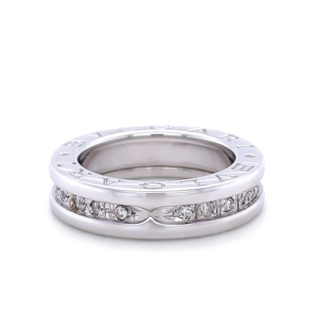 Bvlgari 18ct White Gold B.Zero1 Ring 0.45ct Size 3 For Sale - Image 9 of 10