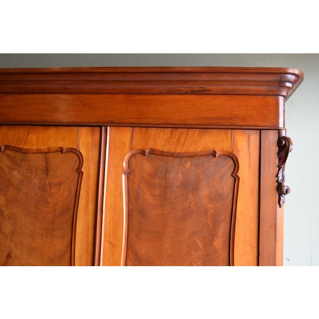 Antique Mahogany Biedermeier Maids Cupboard For Sale - Image 5 of 10