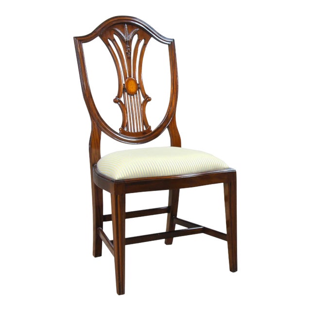 Niagara Furniture Inlaid Shield Back Side Chair For Sale