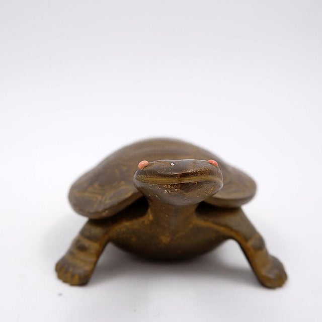 Vintage Bronze Turtle Trinket Box, 1950s For Sale - Image 6 of 13