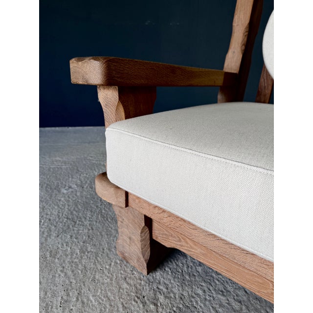 Brutalist Oak Lounge Chairs, Belgium, 1960s, Set of 2 For Sale - Image 17 of 18