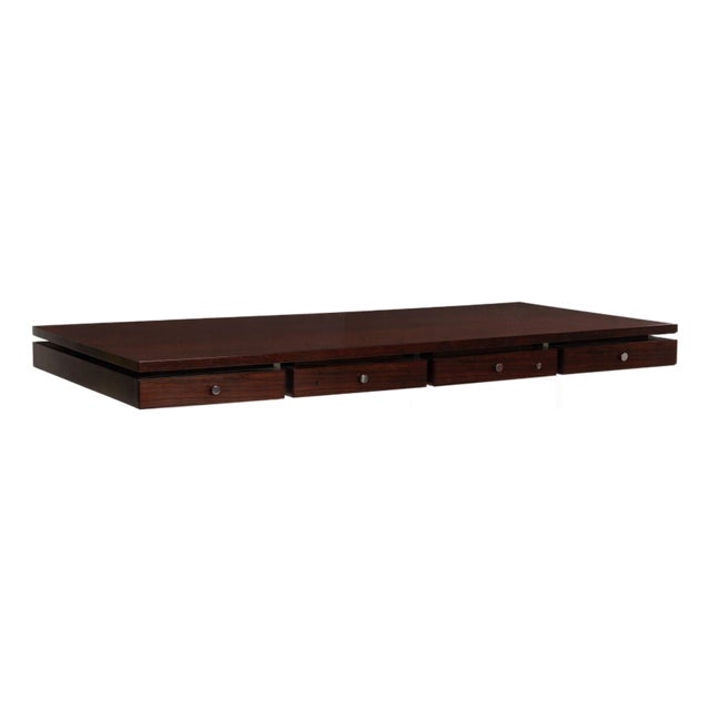 Poul Nørreklit Rosewood and Lucite Executive Desk for Sigurd Hansen, Denmark, 1960s For Sale