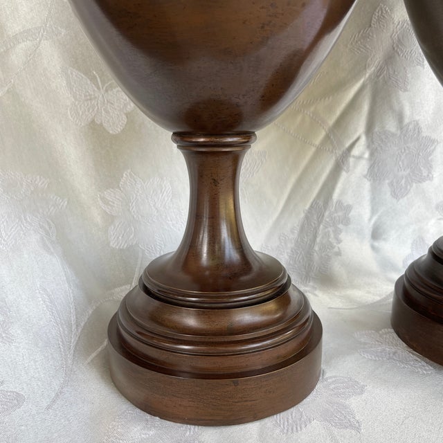 Metal Pair of 1900s Classic European Bronze Antique Ewers For Sale - Image 7 of 12