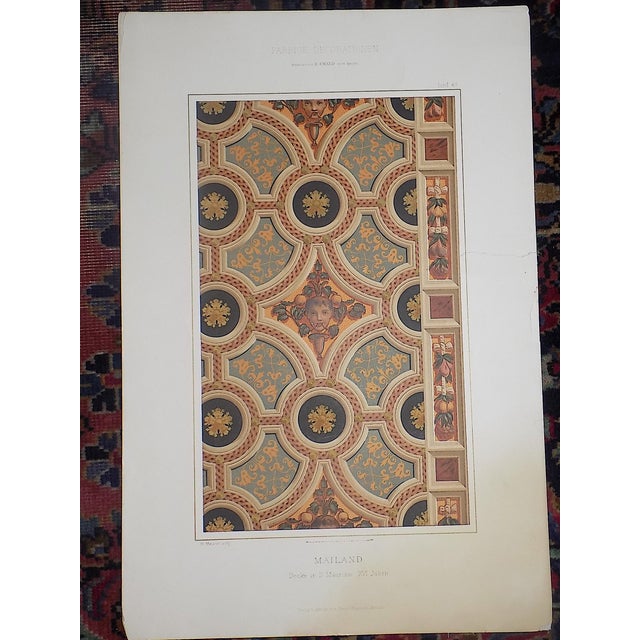 Mid 19th Century Antique 19th Century Imperial Folio Size Ornamental Design Chromolithographs - Set of 4 For Sale - Image 5 of 6