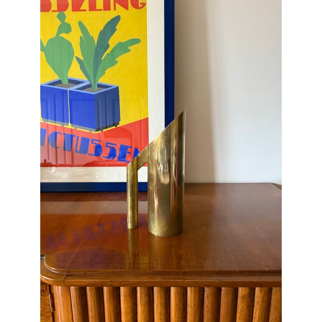 Hollywood Regency Brass Jug Vase from Kaleb, Italy, 1970s For Sale - Image 11 of 15