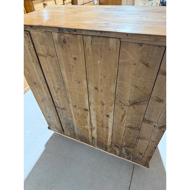Antique Pine Cupboard With Porcelain Knobs From England For Sale - Image 18 of 18