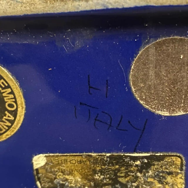 Blue 1969 Space Age Blue Vetrochina Italian Vase For Sale - Image 8 of 11