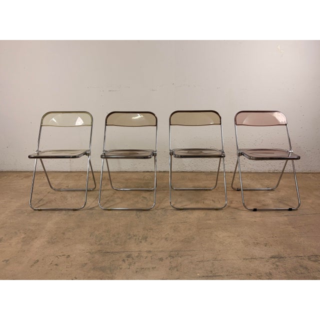 Metal Plia Chairs by Giancarlo Piretti for Anonima Castelli, 1970s, Set of 4 For Sale - Image 7 of 13
