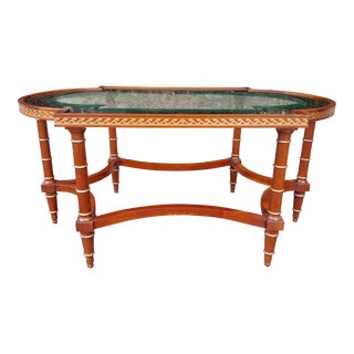 John Widdicomb Signed Adam Style Painted Coffee Table For Sale