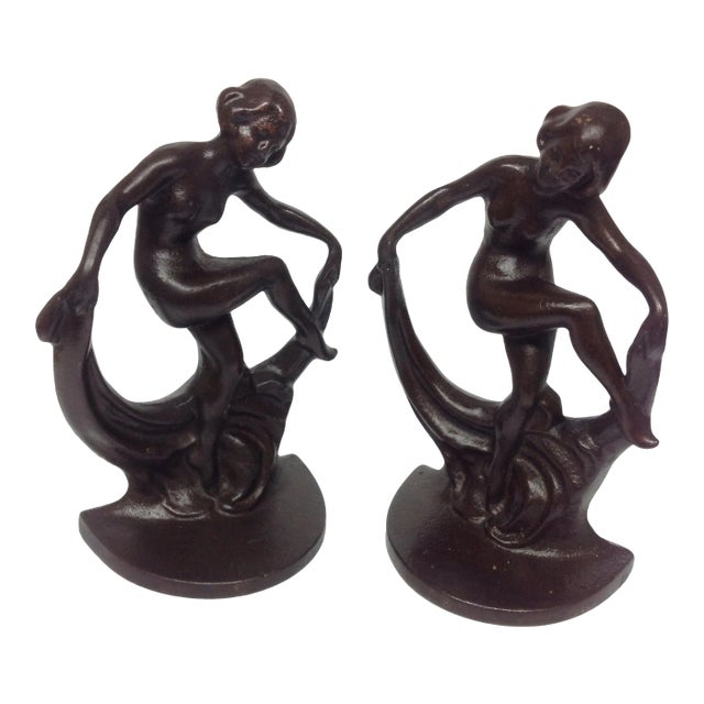Art Deco Fan Dancer Bookends A Pair Chairish