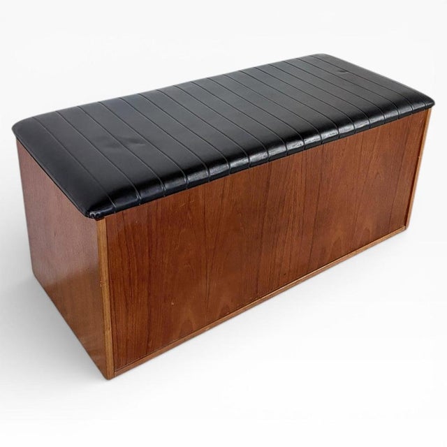 Modern Mid-Century Modern Teak Blanket Bench For Sale - Image 3 of 7
