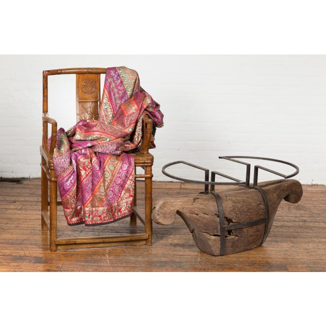 Rustic Antique Rustic Wooden Coffee Table Base For Sale - Image 3 of 12