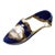 Rare Meissen Cobalt Blue Hand Painted "Shoe" Slipper of Castle Moritzburg C 1890 For Sale