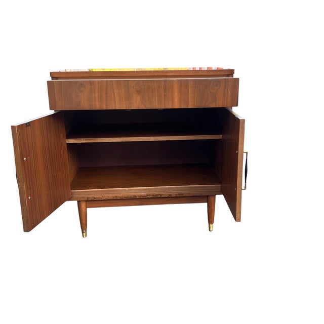 Mid 20th Century Mid 20th Century Walnut Cabinet Laminate Top For Sale - Image 5 of 17