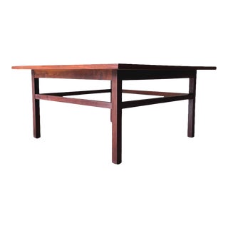 1960s Mid Century Modern Walnut Coffee Table For Sale