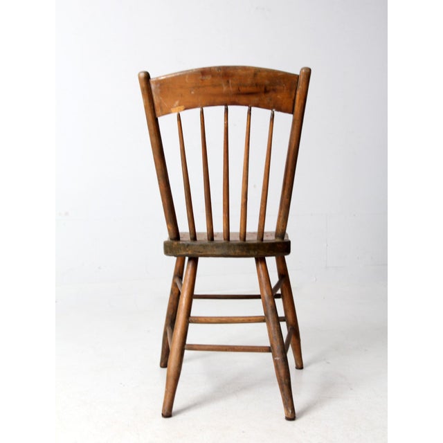 Antique Primitive Farmhouse Chair For Sale - Image 9 of 11