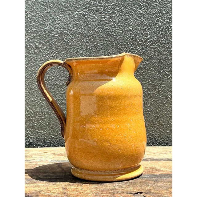 Vintage Italian Glazed Ceramic Pitcher For Sale - Image 11 of 12
