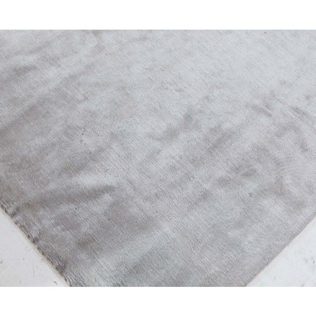 Textile Contemporary Gray Silk Rug by Doris Leslie Blau For Sale - Image 7 of 8