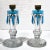 Traditional 19th Century French Crystal and Blue Opaline Lusters / Candlesticks - A Pair For Sale - Image 3 of 12