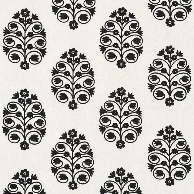 Talitha is an embroidered casement with a delicate and exotic beauty. Chain stitched on a linen-blend ground, its stylized...