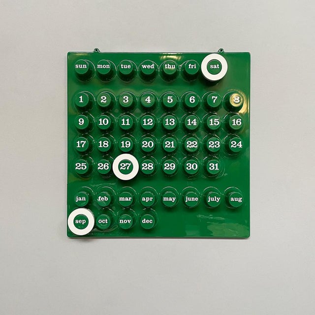 Vintage Italian Wall Perpetual Calendar by Della Beffa for Ring a Date, 2000s For Sale - Image 11 of 11