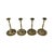Late 20th Century Vintage Brass Chinese Shou Longevity Curtain Tieback Posts Two Pairs - Set of Four For Sale - Image 5 of 6