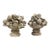 Pair of Vintage Cast Stone Fruit Basket Garden Finials For Sale