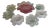 Dorothy Thorpe Resin Flower Bowl Set of 7 For Sale