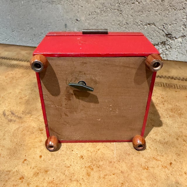 Vintage Red Leather Box Triberger Wasserfälle Germany For Sale - Image 10 of 18