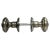 Add a streamlined Art Deco touch to your favorite door with these solid cast brass nickel-plated American door knobs with...