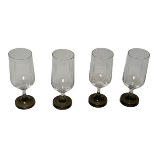 Vintage Mid Century Modern Rosenthal Variation Smoke Sherry Glasses - Set of 4 For Sale