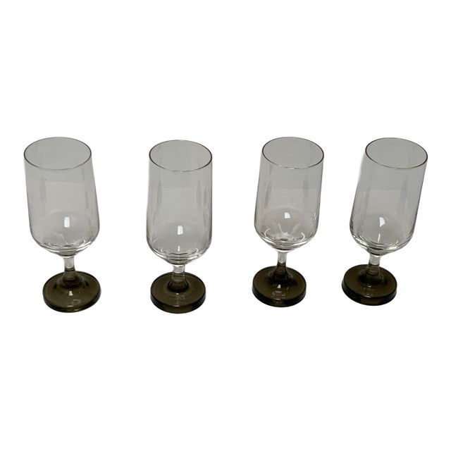 Vintage Mid Century Modern Rosenthal Variation Smoke Sherry Glasses - Set of 4 For Sale