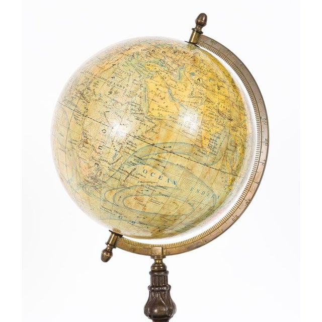Antique French Terrestrial Globe by Lebegue & Cie, 1880 For Sale - Image 6 of 16