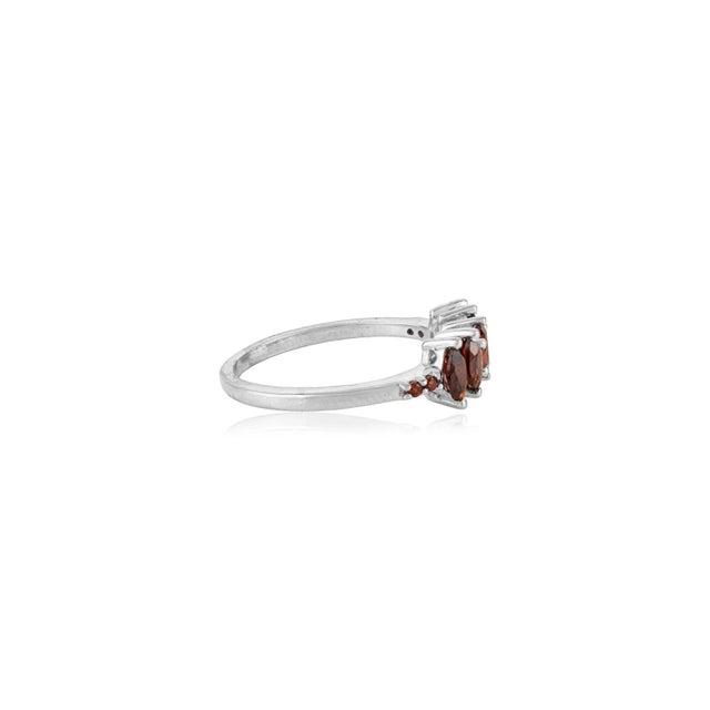 Not Yet Made - Made To Order Regal Five-Stone February Birthstone Ring Made in 925 Sterling Silver - Size 7.5 For Sale - Image 5 of 9