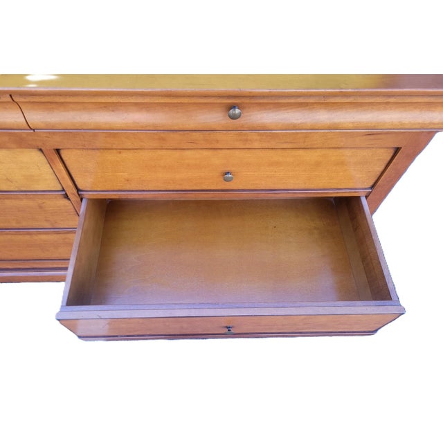Vintage Grange Louis Philippe Solid Cherry Eight-Drawer Dresser For Sale - Image 10 of 13