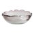 Vintage Italian Murano Scalloped Art Glass Controlled Bubbles Bowl For Sale