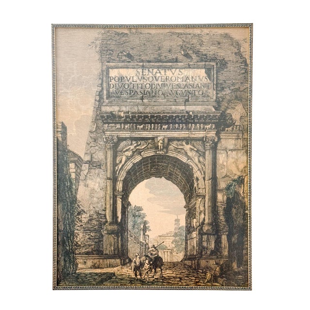 Large 19th Century Luigi Rossini Architectural Roman Arch Etchings - A Pair For Sale - Image 4 of 11
