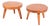 Mid-Century Small Tables in Larch Wood, Czech. 1950s, Set of 2 For Sale