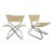 Vintage Scandinavian Modern Erik Magnussen Z Down Folding Chairs by Torben Orskov Denmark, a Pair For Sale