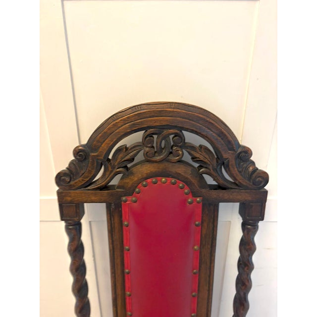 Antique Victorian Carved Oak Barley Twist Dining Chairs, 1880, Set of 6 For Sale - Image 16 of 18