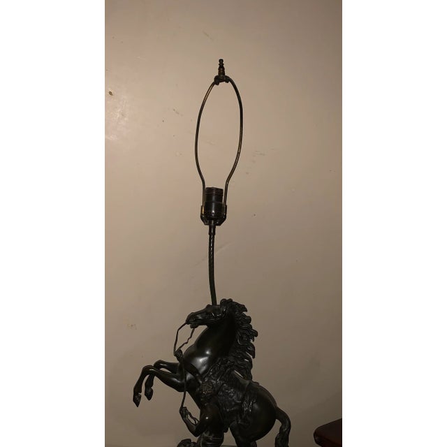Pasargad N Y Vintage Table Lamp With Bronze Decor Statues - A Pair For Sale - Image 11 of 12