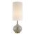 AERIN by Visual Comfort Signature Hunlen Cordless Table Lamp in Shellish Gray with Linen Shade For Sale