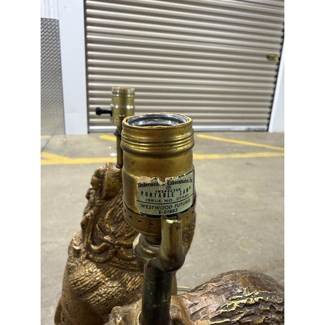 1960s James Mont Style Buddha Head Lamps - a Pair For Sale - Image 11 of 18