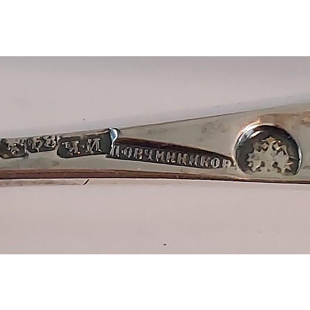 Antique Imperial Russian Pavel Ovchinnikov Silver Sugar Tongs For Sale - Image 4 of 7