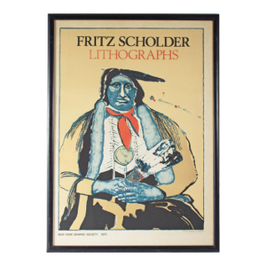 1975 New York Graphic Society Poster by Fritz Scholder