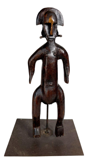 African Sculpture of Man in Wood, 1920