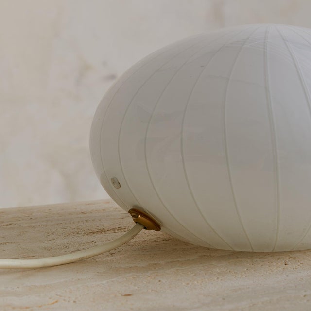 1970s Italian Murano Glass Dome Table Lamp For Sale - Image 4 of 6